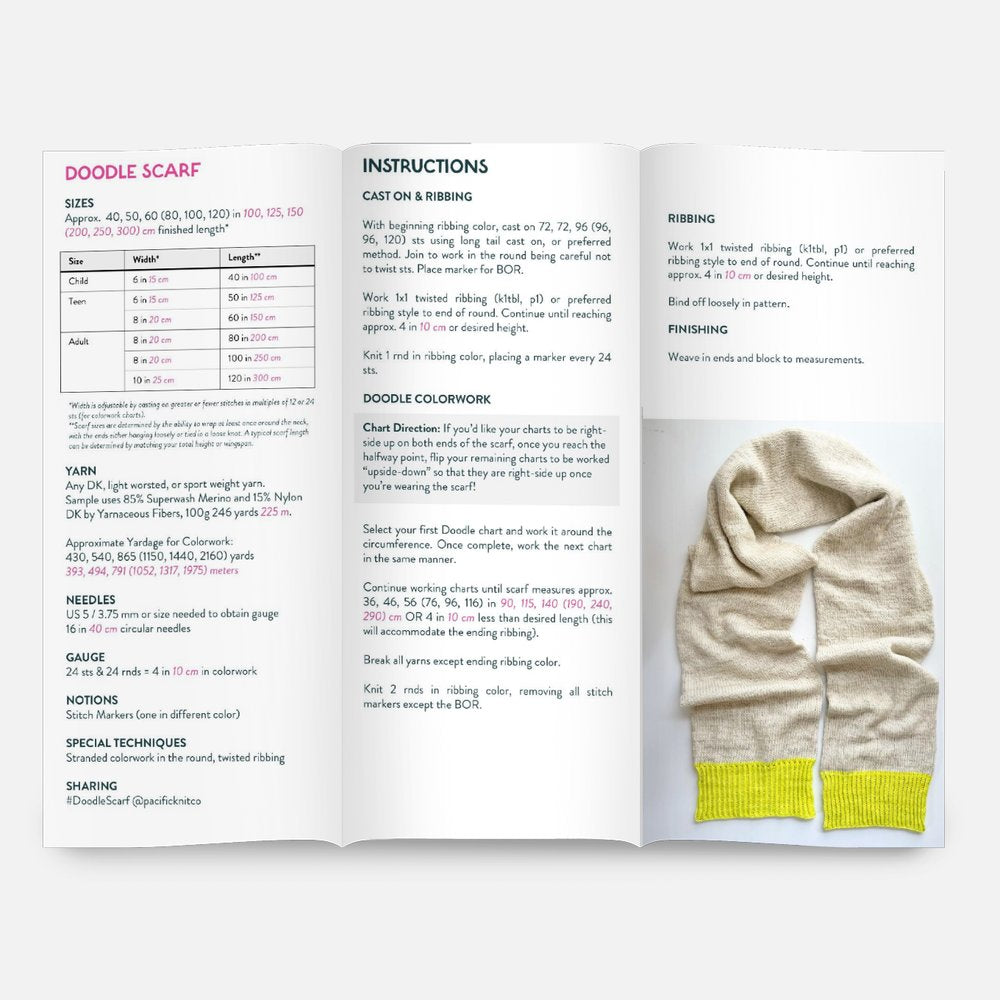Base Doodle Scarf - DK - Brochure - Pack of 10