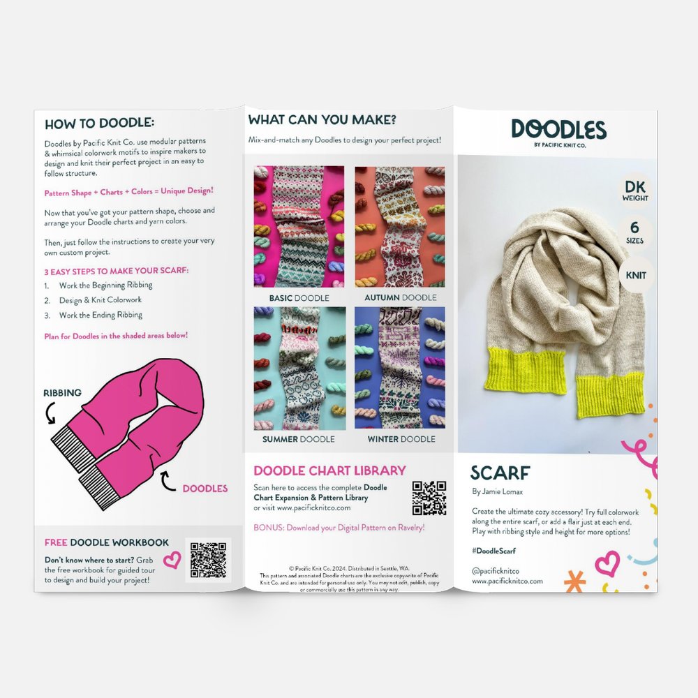 Base Doodle Scarf - DK - Brochure - Pack of 10