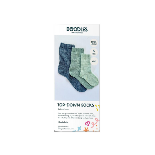 Base Doodle Top-Down Socks - Fingering - Brochure - Pack of 10