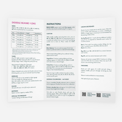 Base Doodle Beanie 1 - DK - Brochure - Pack of 10