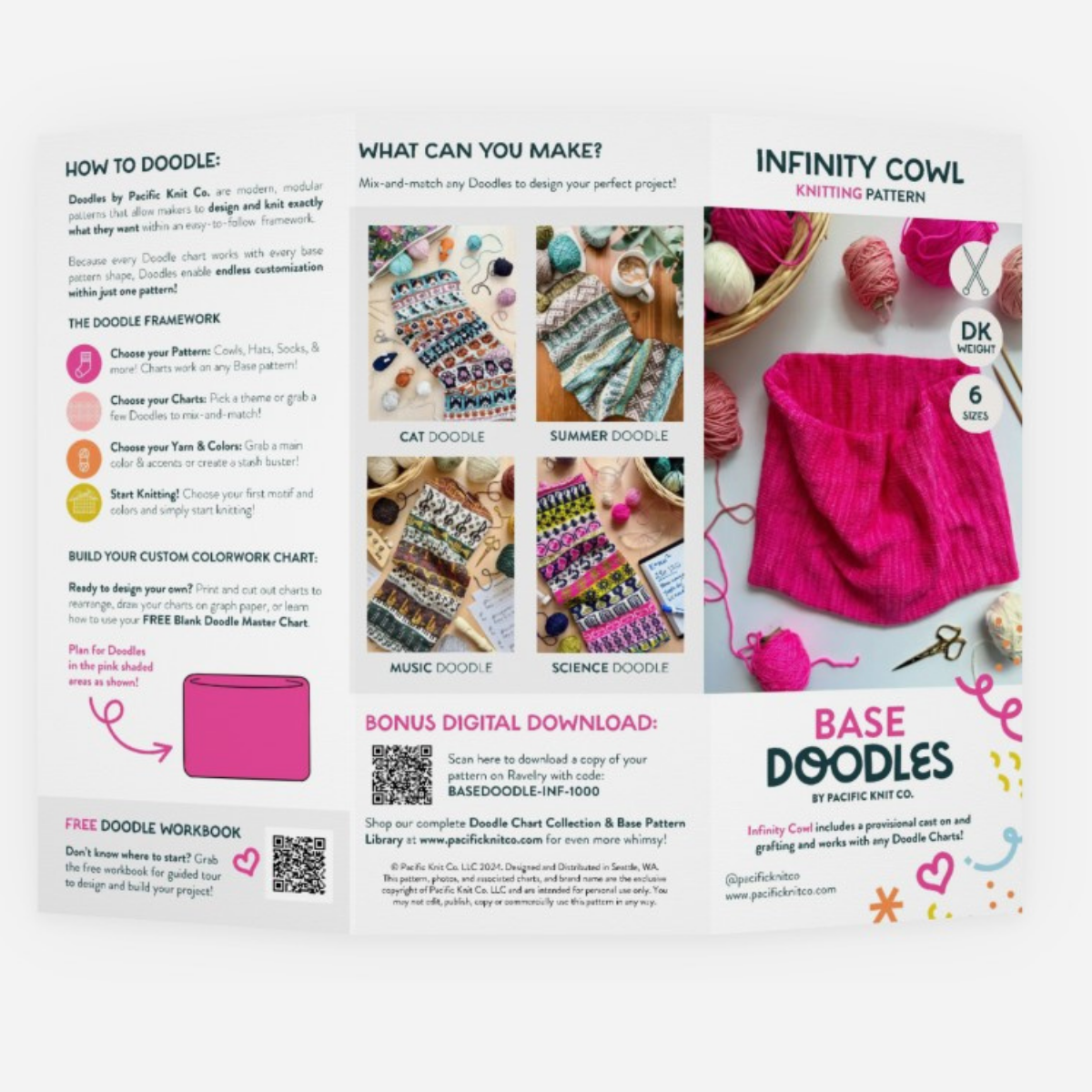 Base Doodle Infinity Cowl - DK - Brochure - Pack of 10