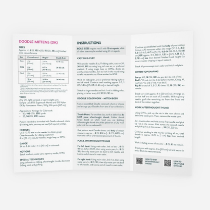 Base Doodle Mittens - Brochure - Pack of 10