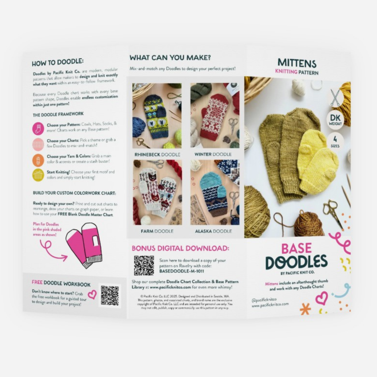 Base Doodle Mittens - Brochure - Pack of 10