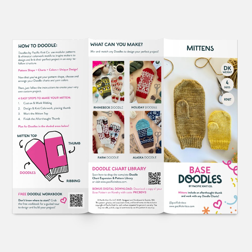Base Doodle Mittens - Brochure - Pack of 10