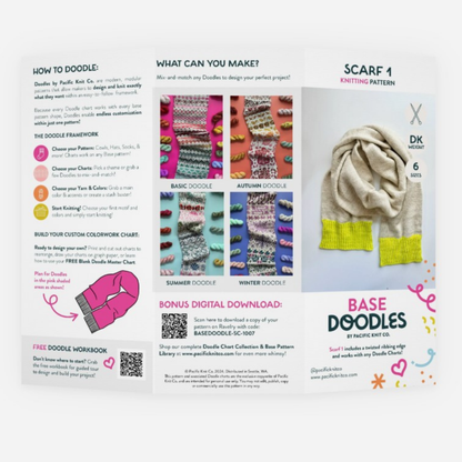 Base Doodle Scarf 1 - DK - Brochure - Pack of 10