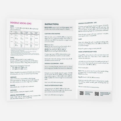 Base Doodle Toe-up Socks - DK - Brochure - Pack of 10