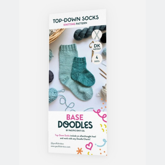 Base Doodle Top-Down Socks - DK - Brochure - Pack of 10