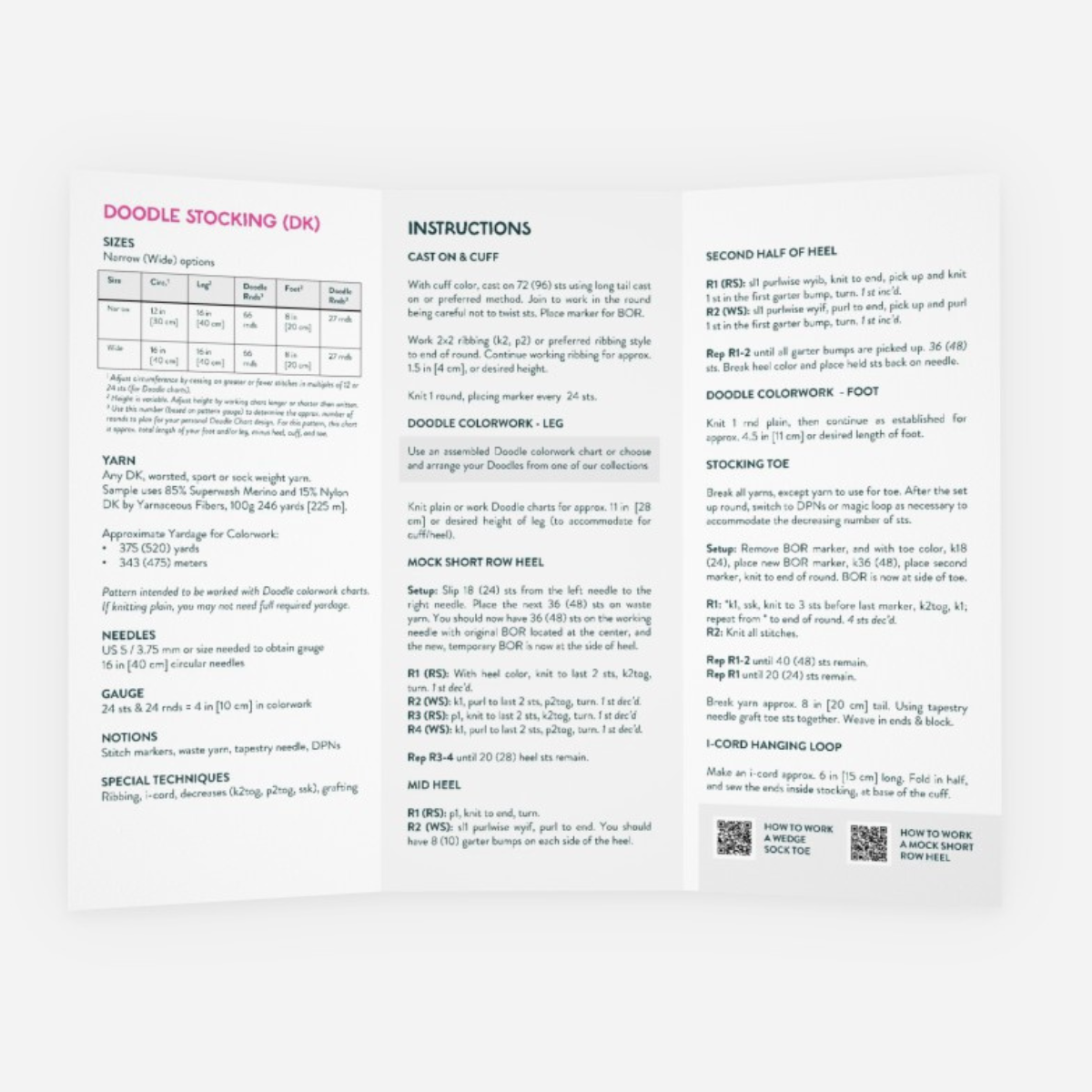 Base Doodle Stocking - Brochure - Pack of 10